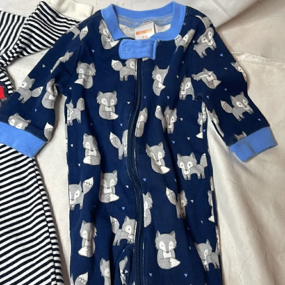 Gymboree Set Of 2 Sleeper Pajamas. Size 0-3 Months.